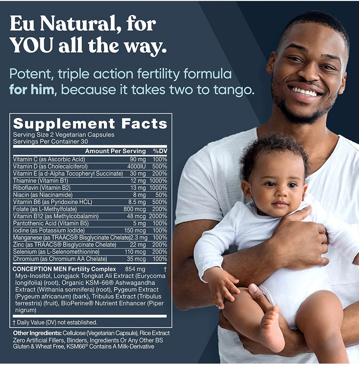 Eu Natural Conception for Him Fertility Aid & Multi - Ome's Beauty Mart