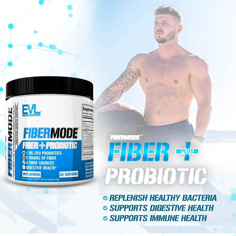 EVL FiberMode Fiber + Probiotic | Unflavored | 6.98 oz (198 g) Exp 06/2025 - Ome's Beauty Mart