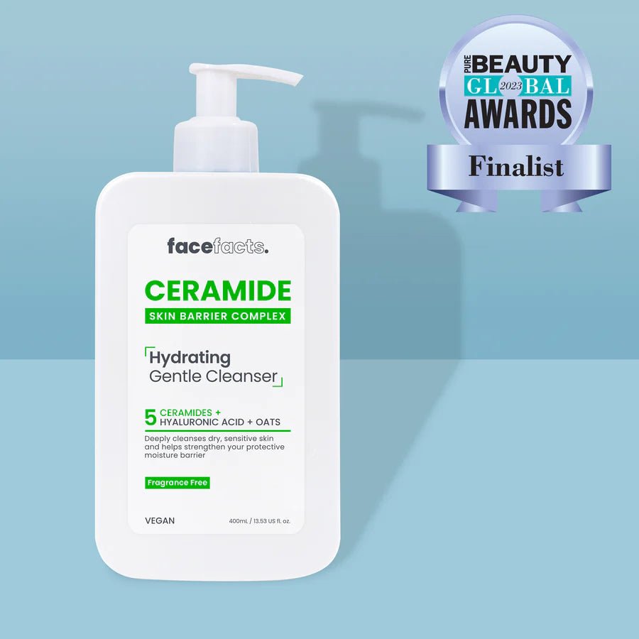 FaceFacts Ceramide Hydrating Gentle Cleanser 400ml - Ome's Beauty Mart