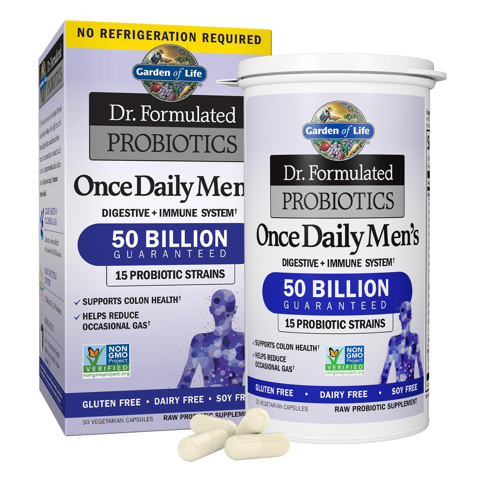 Garden of Life Probiotics for Men Dr Formulated Once Daily Men’s | 50 Billion CFU | 15 Probiotics Strains | 30 Capsules - Ome's Beauty Mart