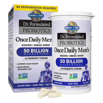 Garden of Life Probiotics for Men Dr Formulated Once Daily Men’s | 50 Billion CFU | 15 Probiotics Strains | 30 Capsules - Ome's Beauty Mart