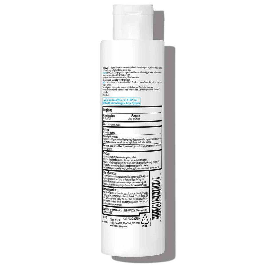 La Roche-Posay Effaclar Clarifying Solution Acne Toner with Salicylic Acid and Glycolic Acid - Ome's Beauty Mart