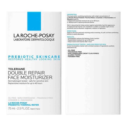 LA ROCHE - POSAY TOLERIANE DOUBLE REPAIR FACE MOISTURIZER - Ome's Beauty Mart