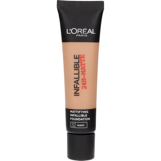 L’OREAL PARIS INFALLIBLE MATTE 24 HOUR FOUNDATION 32 AMBER, (35ml) - Ome's Beauty Mart