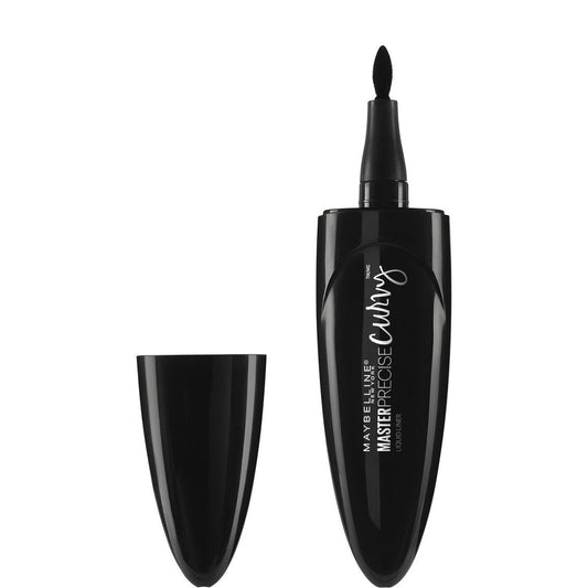 MAYBELLINE NEW YORK MASTER PRECISE CURVY LIQUID EYELINER, BLACK - Ome's Beauty Mart