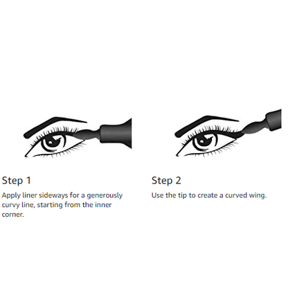 MAYBELLINE NEW YORK MASTER PRECISE CURVY LIQUID EYELINER, BLACK - Ome's Beauty Mart