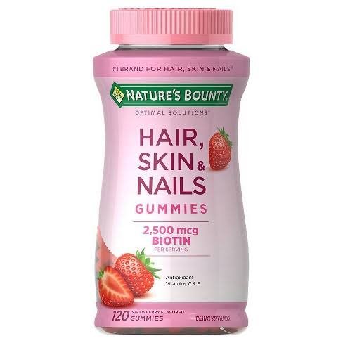 Nature’s Bounty Optimal Solutions Hair,Skin & Nails,120 Gummies - Ome's Beauty Mart