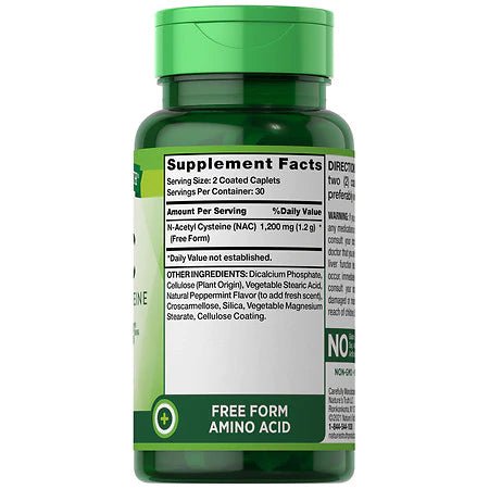 Nature's Truth NAC N-Acetyl Cysteine 1,200 mg 60 Caplets - Ome's Beauty Mart