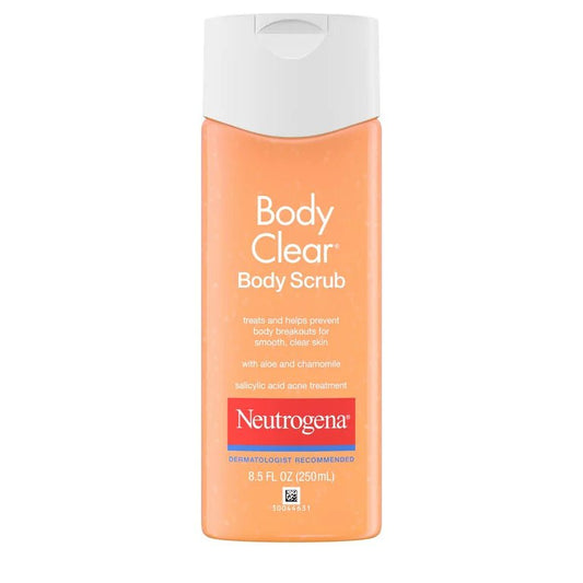 Neutrogena Body Clear Acne Body Scrub, 2% Salicylic Acid, 8.5 fl. oz - Ome's Beauty Mart