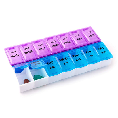 Pharmacy Best Pill / Tablets Organizer 7 Day 2 Times a Day Weekly AM PM Pill Case - Ome's Beauty Mart