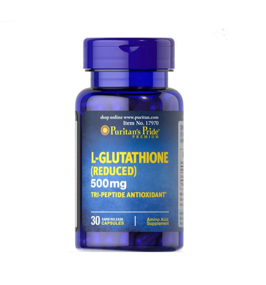 Puritan's Pride L-Glutathione 500 mg 30 Capsules - Ome's Beauty Mart