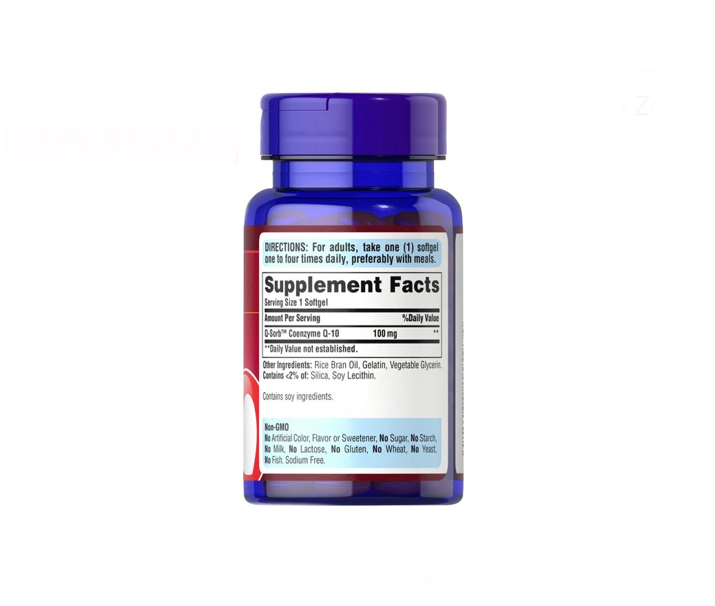 Puritan's Pride Q-SORB Co Q-10 100 mg-60 Rapid Release Softgels - Ome's Beauty Mart