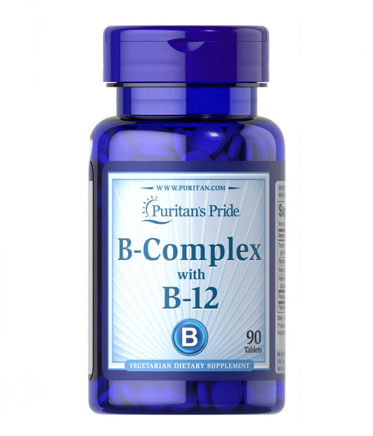 Puritan's Pride Vitamin B-Complex and Vitamin B-12 90 Tablets - Ome's Beauty Mart