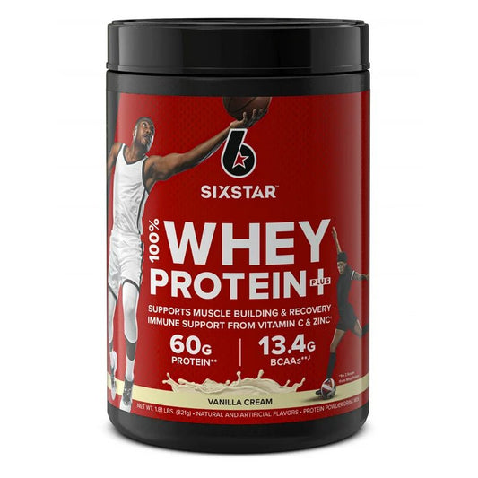 Six Star 100% Whey Protein Powder Plus Vanilla Cream 1.81 lbs (821 g) - Ome's Beauty Mart