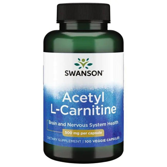 Swanson Acetyl L-Carnitine 500mg 100 Capsules - Ome's Beauty Mart