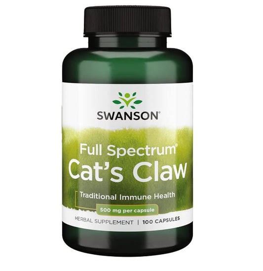 Swanson Full-Spectrum Cat's Claw 500 mg | Promotes Digestive, Joint & Immune System Health | 100 Capsules - Ome's Beauty Mart