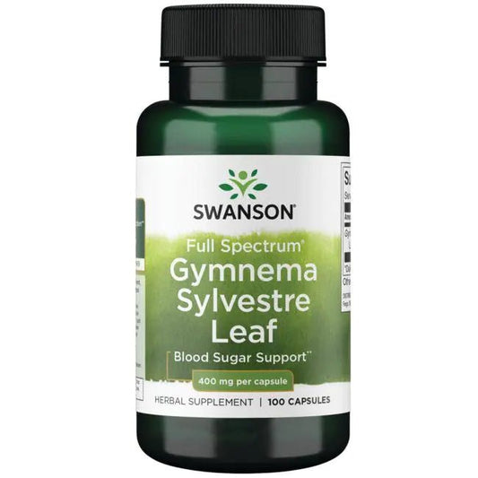 Swanson Full Spectrum Gymnema Sylvestre Leaf 100mg 400 Capsules - Ome's Beauty Mart