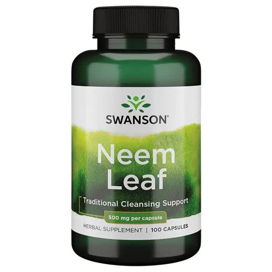 Swanson Neem Leaf 500mg - 100 Capsules - Ome's Beauty Mart