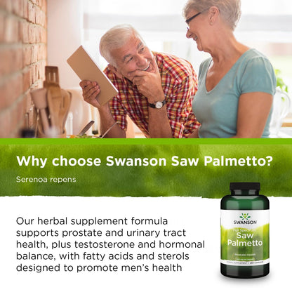 Swanson Premium- Full Spectrum Saw Palmetto 540mg 100 Capsules - Ome's Beauty Mart