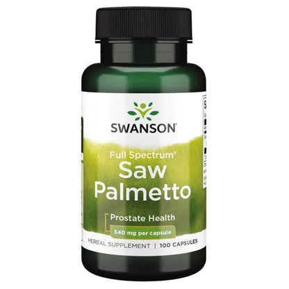 Swanson Premium- Full Spectrum Saw Palmetto 540mg 100 Capsules - Ome's Beauty Mart