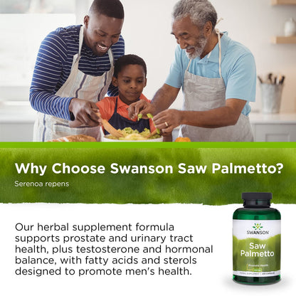 Swanson Premium- Full Spectrum Saw Palmetto 540mg 100 Capsules - Ome's Beauty Mart