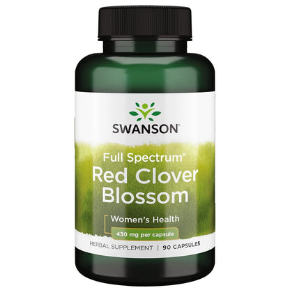 Swanson Red Clover Blossom 430mg 90 Capsules - Ome's Beauty Mart