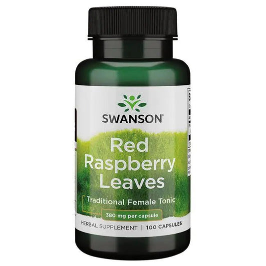 Swanson Red Raspberry Leaves 380mg - 100 Capsules - Ome's Beauty Mart